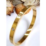 X-lady Accessories Alaşım kartier Taşlı Bileklik Gold