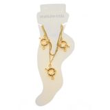 X-lady Accessories Altın Renk Asansör Sf 3 Dümen Çelik Halhal - 3486
