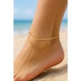 X-lady Accessories Altın Renk Asansör Sf Çelik Halhal - 3477