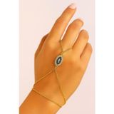 X-lady Accessories Altın Renk Mekik Göz Çelik Şahmeran - 3561
