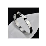 X-Lady Accessories Kadın Gümüş Düz Kartier Model Bileklik