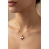 X-Lady Accessories X-Lady Accessories Altın Renk Kalp Fiyank Model Top Zincir Çelik Kolye- 3710