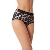 X Lady Dantelli Şort Külot Siyah/Ekru/Leopar renk seçenekleriyle 940 (LEOPAR, S)