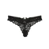 X-LADY KUŞ MOTİFLİ KOMPLE DANTEL STRING KÜLOT 543 (SİYAH, M)