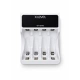 X-Level CH1-201AL Akıllı Pil Şarj Cihazı, 4 Yuvalı AA ve AAA Ni-MH Pil Şarj Aleti, USB-C 5V 2A Giriş, LCD Ekranlı Şarj Göstergesi, Otomatik Güç Kesme Özellikli Smart Charger | CH1-201AL