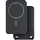 X-Level Magsafe Powerbank LED Ekranlı 15W Pd 20W Kablosuz 10000 Mah Taşınabilir Şarj Aleti Çift Kablo - Siyah