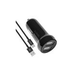 X-Level X-chargerdrivec 2.4a 15.5w 2x Usb-a Port Araç Içi Şarj Cihazı - Type-c Kablo - Çakmaklık Şarj
