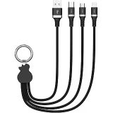 X-Level X-Trio 3 in 1 USB-A Çoklu Şarj Kablosu 30cm – Lightning Micro USB Type-C Uyumlu 2.2A 12W Hızlı Şarj Destekli Örgü Dayanıklı Alüminyum Başlıklı Taşınabilir Anahtarlıklı Kablo | XCC8400