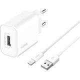 X-Level XC4001L 12W 2.4A Hızlı USB-A to Lightning Kablolu Şarj Aleti Adaptörü - Beyaz