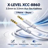 X-Level Xcc-8860 3.5Mm To 3.5Mm Aux Ses Kablosu 1 Metre Beyaz