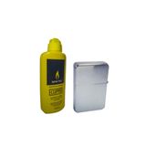 X-Lite Atomic Brushed Metal Benzinli Çakmak Clipper Benzin Seti, Gri