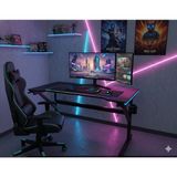 X My Table Led'li Kumandalı Oyuncu Masası 130 x 65 x 76 cm Modern Tasarım ve Dayanıklı MDF