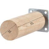 X-Perk Ahşap Ağaç Mobilya Ünite Baza Koltuk Kanepe Ayağı Boy 11 cm Çap 4 cm Yuvarlak - Açık Kahverengi