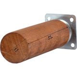 X-Perk Ahşap Ağaç Mobilya Ünite Baza Koltuk Kanepe Ayağı Boy 11 cm Çap 4 cm Yuvarlak - Koyu Kahverengi