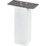 X-Perk Ahşap Ayak Mobilya Baza Koltuk Kanepe Ünite Sehba Dolap Ayağı Boy 12 cm En 4 cm Beyaz - 025