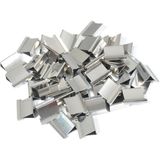 X-Perk Ahşap Mum Fitili Sehbası 50'li Metal - Gri - 50 Adet