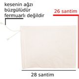 X-Perk Bakliyat Ham Bez Saklama Kesesi Büzgülü Ürün Yüzde Yüz Pamuk Kotondur 28X26 Santim Hacim 1,70 kg
