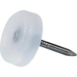 X-Perk Çivili Masa Sandalye Zemin Koruyucu Plastik Seffaf Ayak 25 Adet Çap 16 mm
