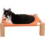 X-Perk Kedi Yatağı Hamak Çıkartılabilir Polar Yatak Hamağı Kumaşı Demonte Vidasız Montaj Küçük Irk Köpekler Için Uygun - Ahşap
