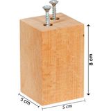 X-Perk Koltuk Masa Sandalye Kanepe Sehpa Ünite Ağaç Ayak Yükseltici Takoz Boy 8 cm En 5x5 cm