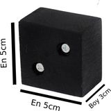 X-Perk Masa Sandalye Koltuk Sehpa Kanepe Ünite Ayak Yükseltici Ağaç Takoz Boy 3 cm En 5x5 cm Siyah