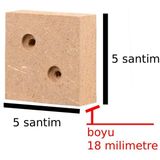 X-Perk Masa Sandalye Koltuk Sehpa Kanepe Ünite Ayak Yükseltici Yükseltme Takoz Boy 18 Milim Doğal Boyasız