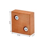 X-Perk Masa Sandalye Mobilya Koltuk Kanepe Ayak Yükseltici Ağaç Takoz 6'lı Boy 15 Mm Eş Kenar 4x4 Cm Kahve