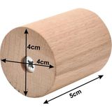 X-Perk - Oval Masa Sandalye Ünite Kanepe Mobilya Koltuk Ayak Yükseltici Açık Kahve 6'l Set Boy 5 cm Çap 4 cm - Boyasız