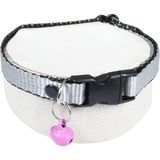X-Perk Zilli Kedi Köpek Tasması Boyun Tasma Neon Gri