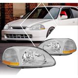 X Power Tuning Honda Civic 1996.1998 Makyajsız Uyumlu Krom Usdm Far