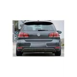 X POWER TUNİNG Volkswagen Golf 6 (2009-2012) Arka Tampon Eki - Difüzör (plastik) BOYASIZ