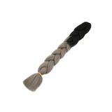 X-Pression Mina Peruk Afrika Örgüsü Rasta Ve Box Braid Için Sentetik Saç 100 gram - Siyah/koyu Gri Ombreli