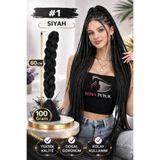 X-Pression Mina Peruk Sentetik Örgülük Jumbo Saç X Pression 100 Gr. - Siyah