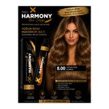 X Pro Harmony Beyaz Kapatan Saç Boyası 8.00 Yoğun Doğal Açık Kumral Kalıcı Tüp Saç Boyası 60 ml Profesyonel