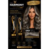X Pro Harmony Gri Saç Boyası Grey Mix Ton Gümüş Gri Kalıcı Tüp Saç Boyası 60 ml Açılmış Saç İçin Profesyonel