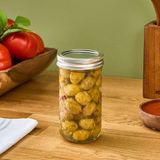 x Refika Boyunsuz Baklava Desen Kavanoz 500 Ml - Şeffaf - 1 Adet