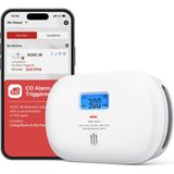 X-Sense Innovations Wi-Fi Özellikli Akıllı Karbon Monoksit Dedektörü XC0C-IR, Uygulama Üzerinden Sessizlik, LCD Dijital Ekranlı Co Alarmı, Değiştirilebilir Pilli Karbon Monoksit Alarmı, 1'li Paket - Karbonmonoksit