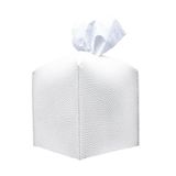 X spring Modern PU Deri Peçete Kutusu Kapağı, Basit Düz Renk Tutucu Kare Peçete Çantası, Banyo, Ofis, Araba, Açık Çadır, Yemek Masası için İdeal, 13 x 13 x 13 cm, Beyaz