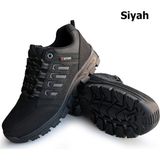 X-Step Su Geçirmez Kışlık Erkek Bot 5 Renk Özellikli Düz Taban Ayakkabı - Siyah