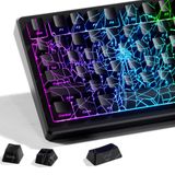 x XVX Shine Through Keycaps w/IMD Tech, Özel Örümcek Web Keycaps 60 75 Yüzde 100, Siyah Tuş Takımı Satırları Arkadan Aydınlatmalı, OEM Profil Tuş Kapağı, Klavyeler için Yan Baskılı Klavye Keycaps