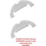 X10 Robot Vacuum Yedek Paspas 2'li Set, Temizlik Için Uyumlu Parça - Antrasit - Seçenek 1
