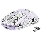 X3 Kablosuz Gaming Mouse, Ultra Hafif 49g Oyuncu Mouse, PixArt PAW3395 Sensör-26000DPI, Programlanabilir, 2.4G/Bluetooth/Kablolu-Uzun Pil Ömrü/PTFE Ayak/Fare Kavrama Bandı-PC/MAC-Lavanta