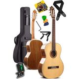 X45 Profesyonel Masif Ağaç Klasik Gitar Seti 4/4 Yetişkin Seri Üst Segment - Çok Renkli