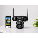 X5tech Rx-113W Wifi 3 Lensli 12 Volt 2A Kablosuz Güvenlik Kamera Gece Gündüz Renkli 360 Ptz Kontrollü Adaptör Dahil