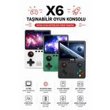 X6 Taşınabilir Oyun Konsolu 3.5 İnç Ekran 10.000+ Oyun Retro El Tipi Emülatör