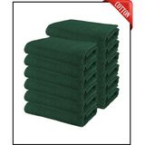 Xamantha 12 Adet Büyük Boy Pamuklu 50 x 90 cm , Fitness Havlusu , Spor Havlusu , Kuaför Havlusu - Yeşil