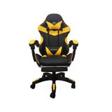 XANDOR XG300 Oyuncu Koltuğu Ayak Dayamalı Gaming Koltuk Çift Renk Deri 135° Yatabilen Boyun Bel Yastıklı Bilgisayar Sandalyesi - Sarı