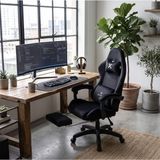 Xandor XG400 Kumaş Döşemeli Gaming Koltuk Ayak Dayamalı Oyuncu Koltuğu 135° Yatabilen Boyun Bel Yastıklı Bilgisayar Sandalyesi - Gri - Standart - Çok Renkli