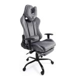 XANDOR XG500 Kadife Kumaş Metal İskelet Premium Gaming Koltuk 180° Yatabilen Ergonomik Oyuncu Koltuğu 2D Kol Dayamalı - Gri