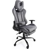 XANDOR XG500 Kadife Kumaş Metal İskelet Premium Gaming Koltuk 180° Yatabilen Ergonomik Oyuncu Koltuğu 2D Kol Dayamalı - Gri